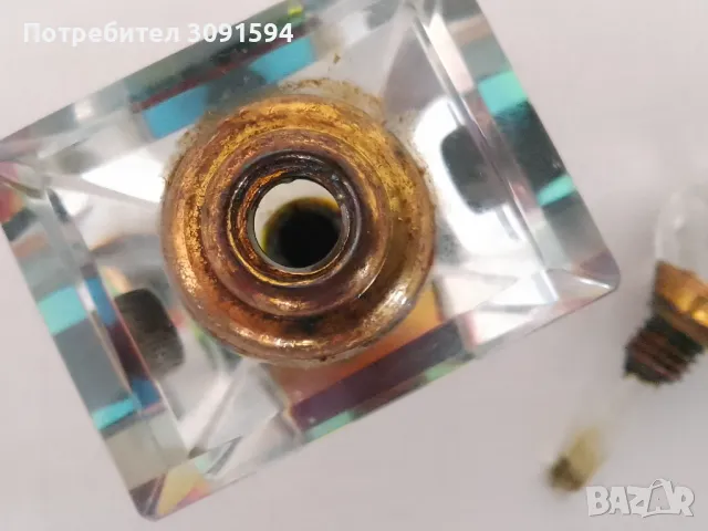 Старо  колекционерско кристално шише за парфюм , снимка 5 - Антикварни и старинни предмети - 49708319