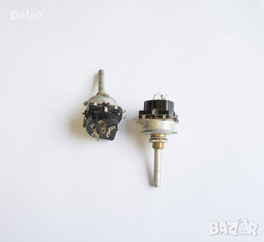 Потенциометър с ключ 47kOHM логаритмичен 220V 15A, снимка 1