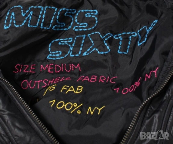 Miss Sixty оригинално дамско черно дълго яке М, снимка 12 - Якета - 54288760