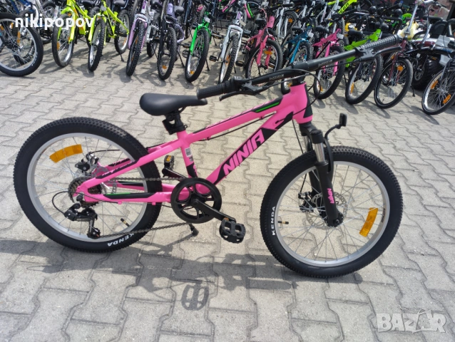 BG Алуминиев велосипед 20" NINJA розов, снимка 2 - Велосипеди - 54334694