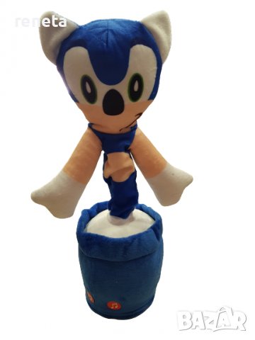 Играчка Sonic, Пееща, Танцуваща, USB зареждане, Син, снимка 1 - Плюшени играчки - 37859905