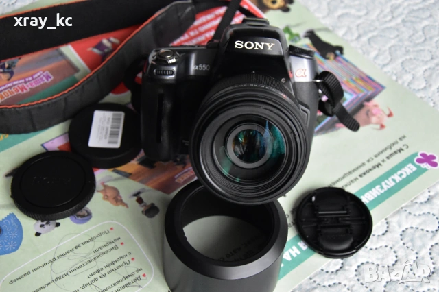 Sony A550 + kit 18-55 + 2 батерии + Lowepro Edit 140 чанта!, снимка 6 - Фотоапарати - 53274682