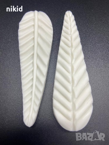 2 големи дълги листа листо вейнър силиконов молд форма фондан декор, снимка 2 - Форми - 44573553