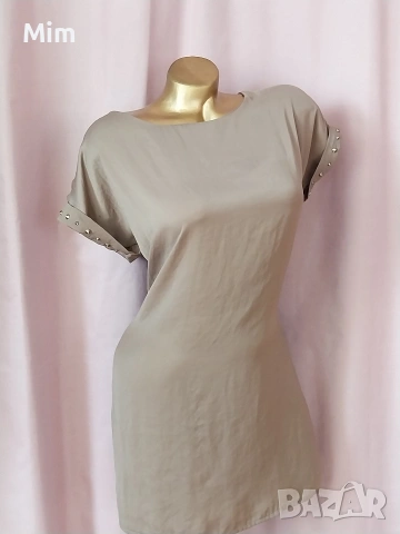 AMORGO L Италианска свободна рокля в кафяво , снимка 4 - Рокли - 53881712