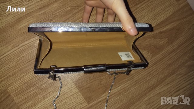 Бална чанта / портмоне в сребристо. , снимка 3 - Чанти - 31429736