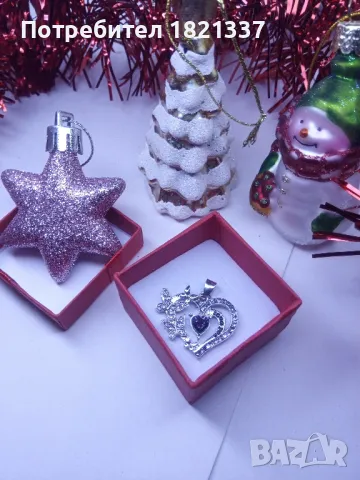 Сребърно колие с кристали 