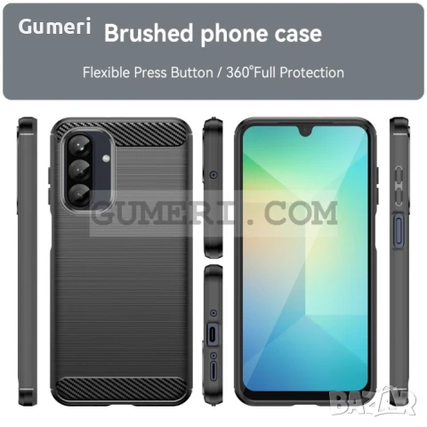 Samsung Galaxy A26 Противоударен Силиконов Гръб - Карбон, снимка 5 - Калъфи, кейсове - 50503640
