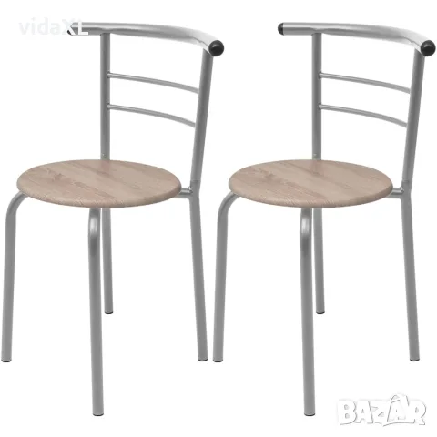 vidaXL Бар комплект за закуска, МДФ, снимка 4 - Маси - 56146413
