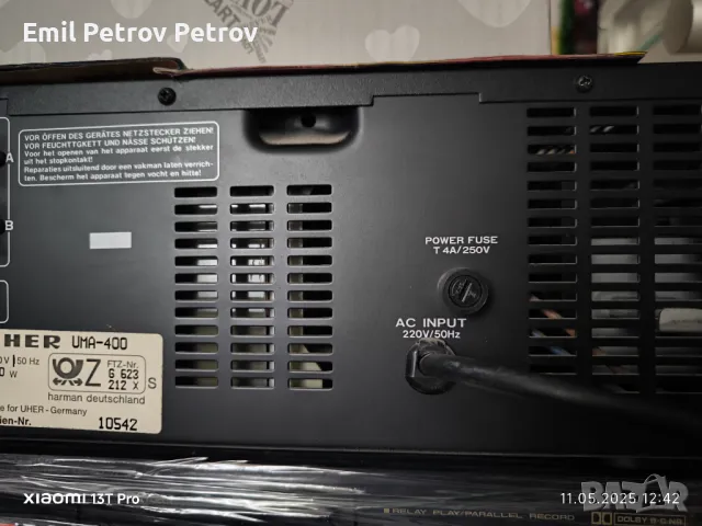 Промо ⭐ ⭐ ⭐ Uher uma-400 2x200W 8om  ( крайно стъпало ) Hantor LA-1000 ( предусилвател), снимка 4 - Ресийвъри, усилватели, смесителни пултове - 50232813