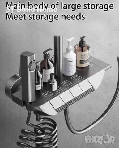 🌟 ЛУКСОЗНА ДУШ СИСТЕМА – АЛУМИНИЙ, ДВОЙНА ГЛАВА, ECO SPRAY | STBuildHome 🌟, снимка 6 - Душове - 52401621