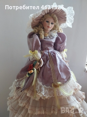 Винтидж колекционерска порцеланова кукла Андреа Alberon Collection нова висока, снимка 13 - Декорация за дома - 52043519