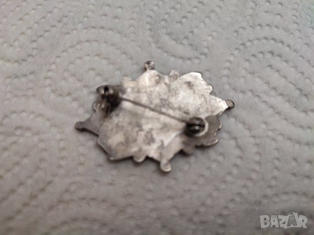 Вносна посребрена ??? Масивна брошка, снимка 3 - Други - 40635494