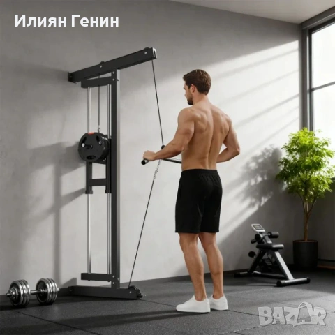 SPORTNOW Стенен кросоувър кабелен тренажор , снимка 4 - Фитнес уреди - 54222775