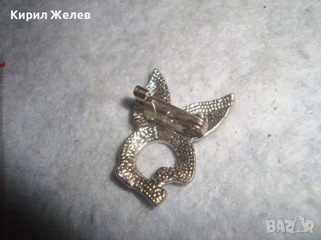 СРЕБРИСТА ФЕШЪН АРТ БРОШКА - ЗАЙЧЕ с БЯЛА ПОЗЛАТА и КРИСТАЛИ 77781, снимка 5 - Други - 37685792