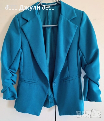 Ефектно сако с набран ръкав, снимка 6 - Сака - 51455564