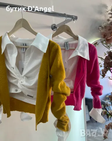 ГОРЧИЦА Kъса жилетка от меко плетиво с аксесоар игла