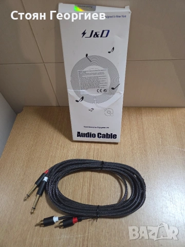 Чисто нов аудио кабел J&D с черна оплетка. , снимка 2 - Други - 53288722