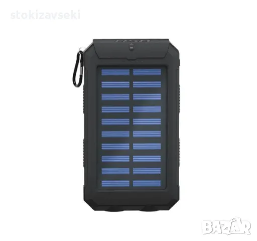 Goobay Outdoor power bank, със соларни клетки и фенерче, 8000 mAh, снимка 1 - Безжични зарядни - 49516549