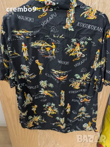The Kooples хавайска риза, черна, M, снимка 2 - Ризи - 56505749