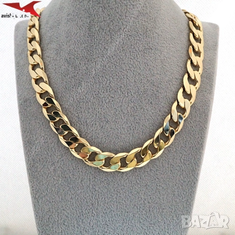 Синджир с 14К златно покритие 254564, снимка 4 - Колиета, медальони, синджири - 52953800