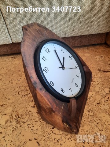 Ръчно изработени лампи и часовници от орех, снимка 12 - Настолни лампи - 37118020