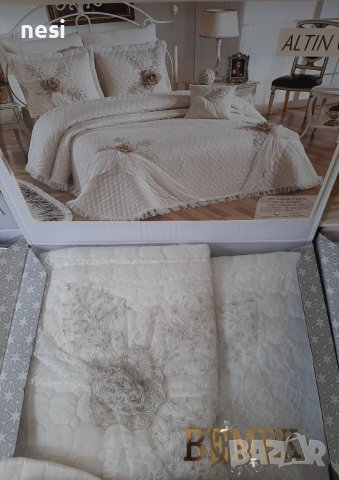 Луксозни памучни комплекти с покривала за спалня.  Турско качество - 260/270 см, снимка 1 - Спално бельо - 42339189