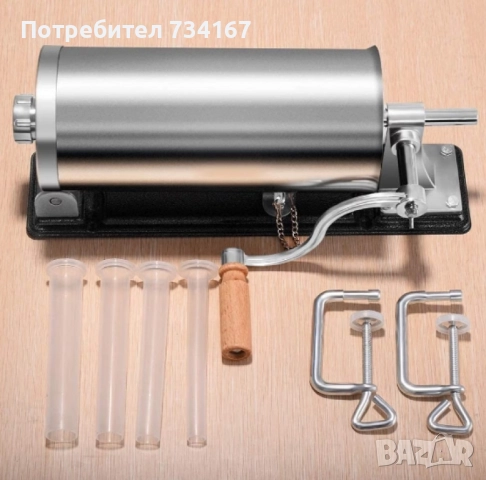 Ръчна машина за пълнене на колбаси,неръждаема стомана,капацитет 4 кг., снимка 6 - Други - 52544264