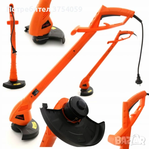 Електрически тример за трева 800W – лек, тих и прецизен за малки и средни градини, снимка 3 - Други инструменти - 53124332
