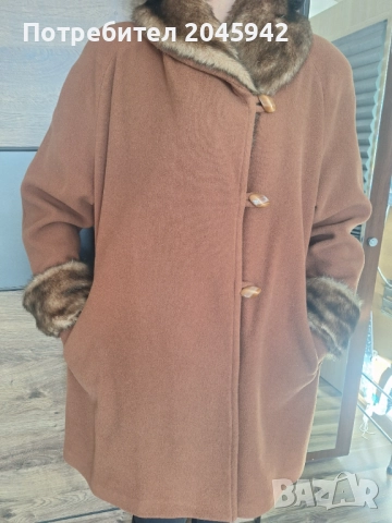 Дамско палто в кафяв цвят, снимка 13 - Палта, манта - 52975162