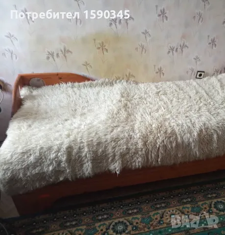 Единично легло 190/90 от масивно дърво, снимка 2 - Спални и легла - 42133714