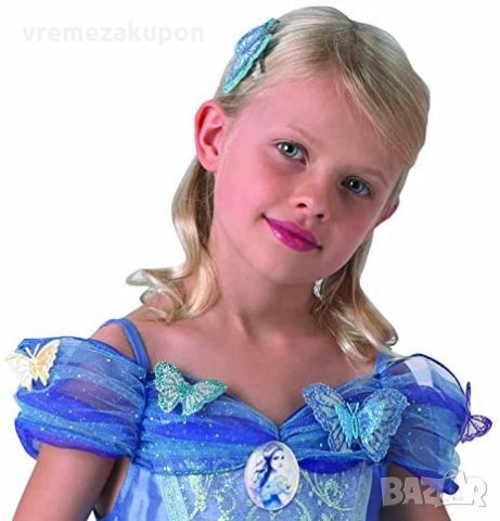 Детска рокля на Пепеляшка с аксесоар за косата в луксозна подаръчна кутия, снимка 2 - Детски рокли и поли - 31924247