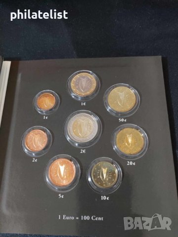 Комплектен сет - Ирландия от 1 p до 1 лира и Евро серия 2002 от 1 цент до 2 евро, снимка 2 - Нумизматика и бонистика - 44328207