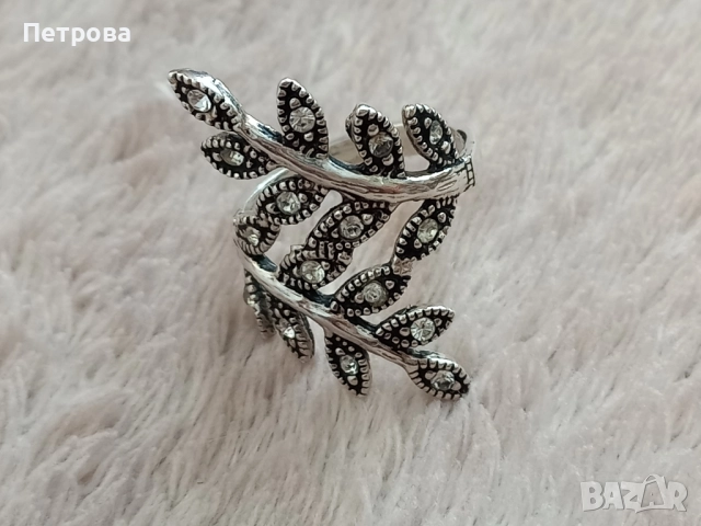 Сребърен пръстен с камъни , снимка 6 - Пръстени - 51923848