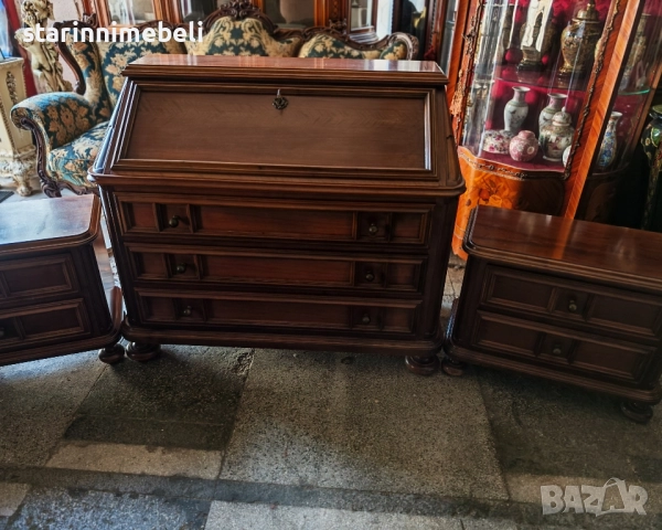Елегантно писалище( скрин) с две нощни шкафчета , снимка 11 - Шкафове - 52015642