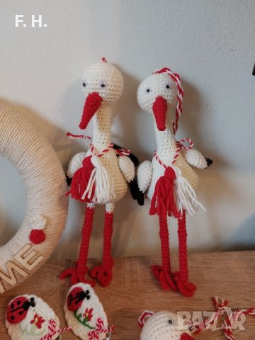 Мартеници - Щъркел, фиби, шноли, снимка 10 - Ръчно изработени сувенири - 31956290