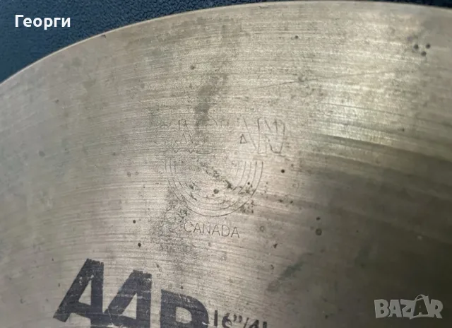 Чинел Sabian AA Rock Crash 16", снимка 3 - Ударни инструменти - 56195345