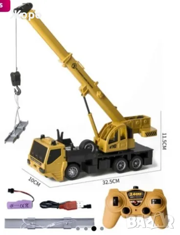 Камион с кран с звук и светлина с дистанционно управление КН2415, снимка 3 - Коли, камиони, мотори, писти - 48008347