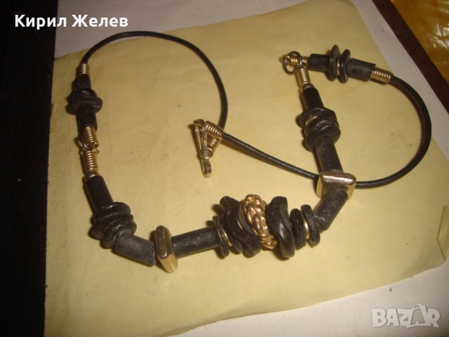 ХЕНД-МЕЙД ГЕРДАН КОЛИЕ ВИНТИДЖ БРОНЗ ПОЛИМЕРНА ГЛИНА 24347