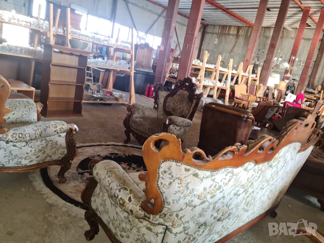 барокова холова гарнитура 3+1+1 внос от Европа, снимка 5 - Дивани и мека мебел - 50644857