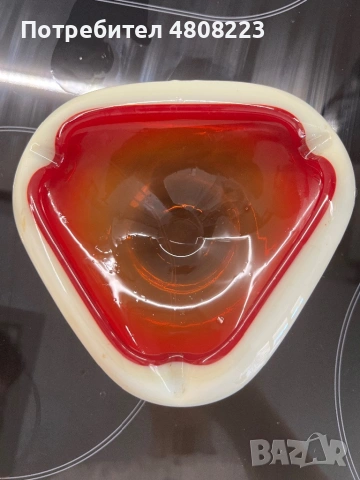 Пепелник от стъкло мурано, снимка 4 - Други - 54317234