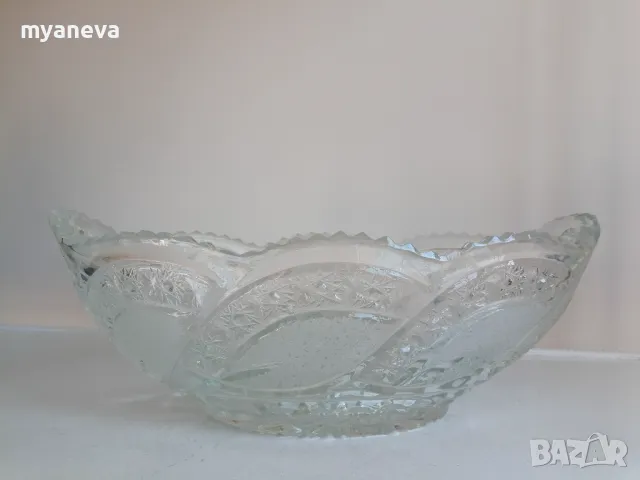 Кристална , тежка , масивна фруктиера , снимка 4 - Аксесоари за кухня - 49012529