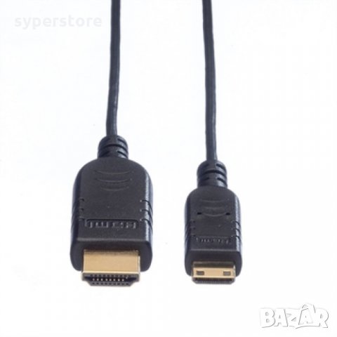 Кабел HDMI-Mini HDMI 1.2м Roline 11.04.5630 HDMI-M to Mini HDMI-M Full HD 4K, снимка 2 - Кабели и адаптери - 31396887