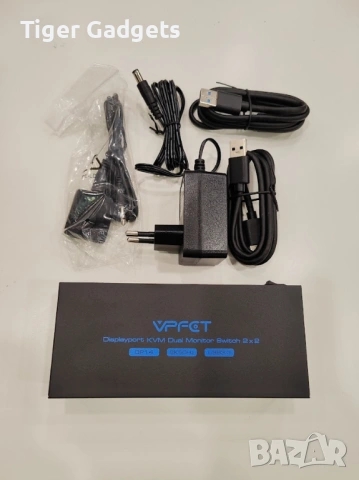 CMSTEDCD KVM суич 2 компютъра 2 монитора DisplayPort 8K 60Hz USB 3.0 DP 1.4, снимка 7 - Други - 54136645