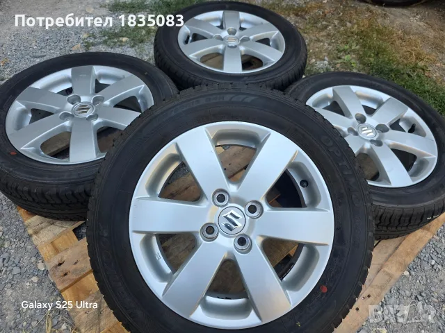 Лети джанти 15ки 4х100 Suzuki + летни гуми 185/60/15 Hankook