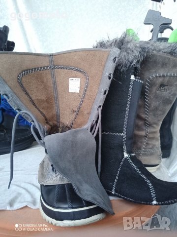 КАТО НОВИ  водоустойчиви апрески SOREL® Snow Boots original, 35 - 36 топли боти,100% естествена кожа, снимка 12 - Дамски апрески - 39618929