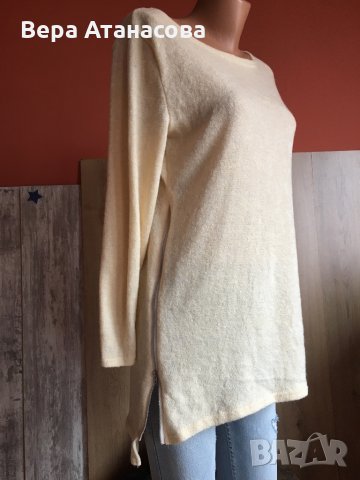 ⚡️👜Дълъг пуловер в цвят пудра със странични ципове,м/л👉14 лв.🎁, снимка 1