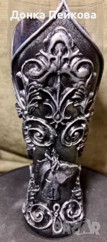 Ръчно декорирана халба за бира 330мл, снимка 4 - Декорация за дома - 48885590