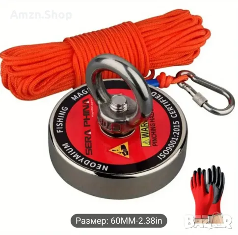 Силен неодимов магнит супер мощен комплект за магнитен риболов откриване на метали под вода , снимка 6 - Такъми - 47500040