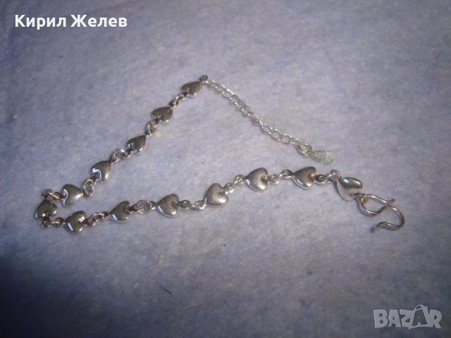 ПРЕКРАСНА СРЕБЪРНА ФЕШЪН - АРТ ГРИВНА СРЕБРО 925 - СЪРЧИЦА 27301, снимка 8 - Гривни - 36852084