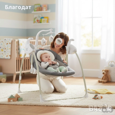 Електрическа люлка за бебе Zizito Hana, снимка 4 - Други - 52502708